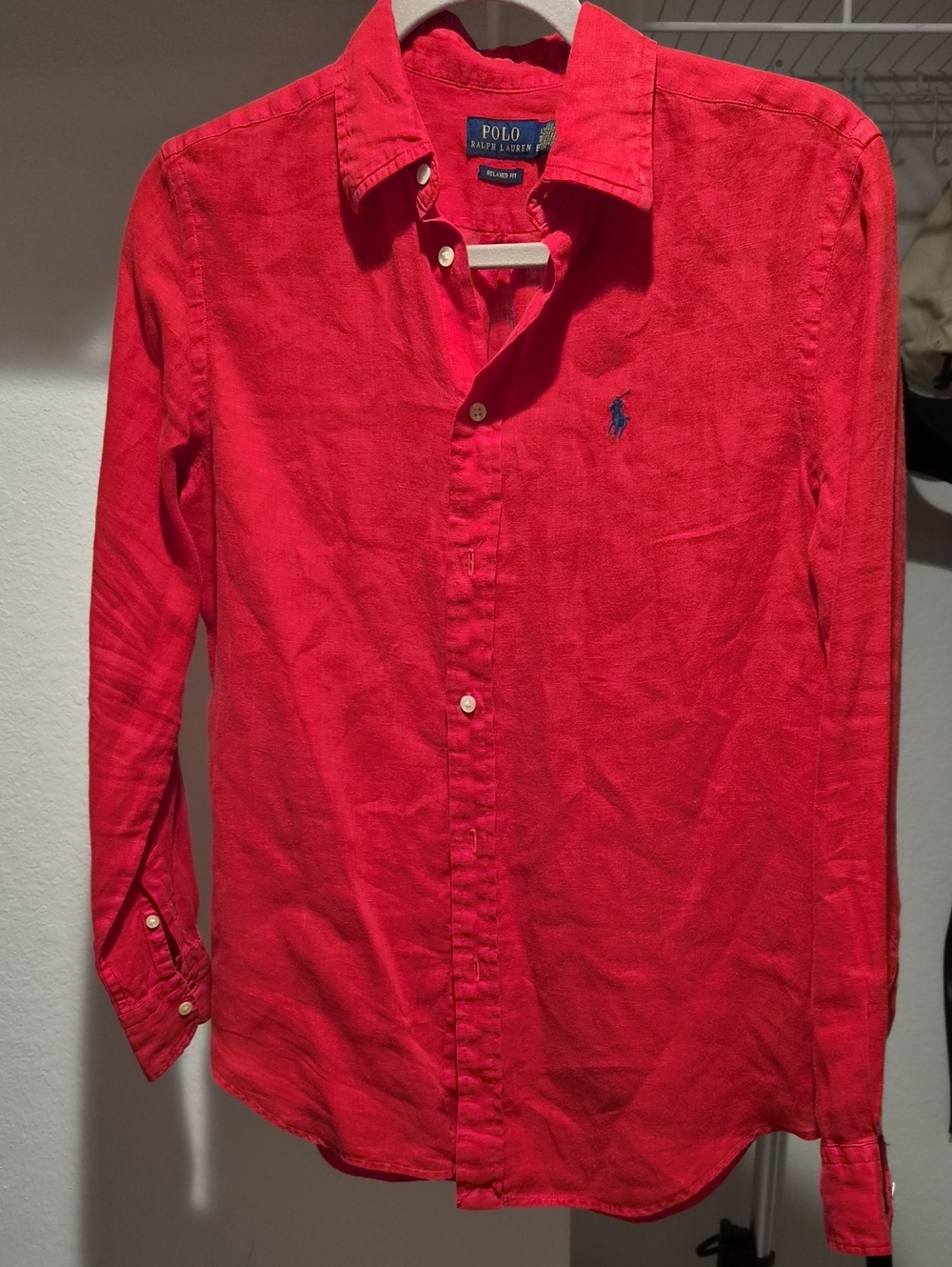 Polo by Ralph Lauren Bright Red Button-Down Shirt